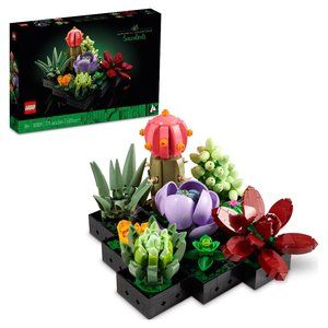 LEGO Icons Succulents Artificial Plant Set for Adults, Home Décor Flower Bouquet
